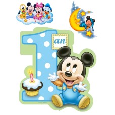 1ANBABYMA5 Mickey Mouse bebelus imagine comestibila din vafa 20X15cm